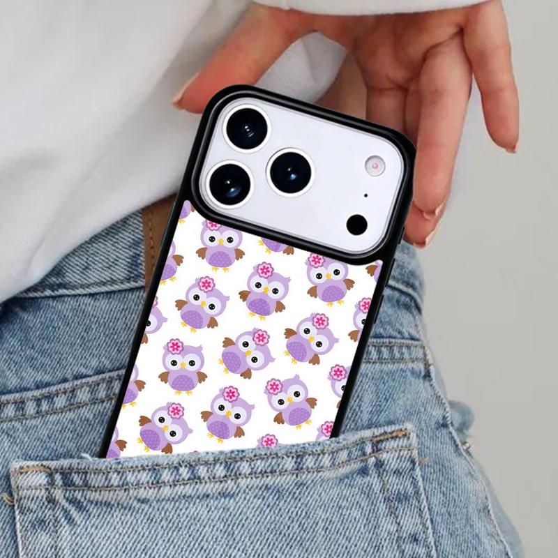 Cartoon Owl Collage soft Phone Case for iPhone 16e 15 14 13 12 17 Pro Max Plus Air 17pro Cover Coque