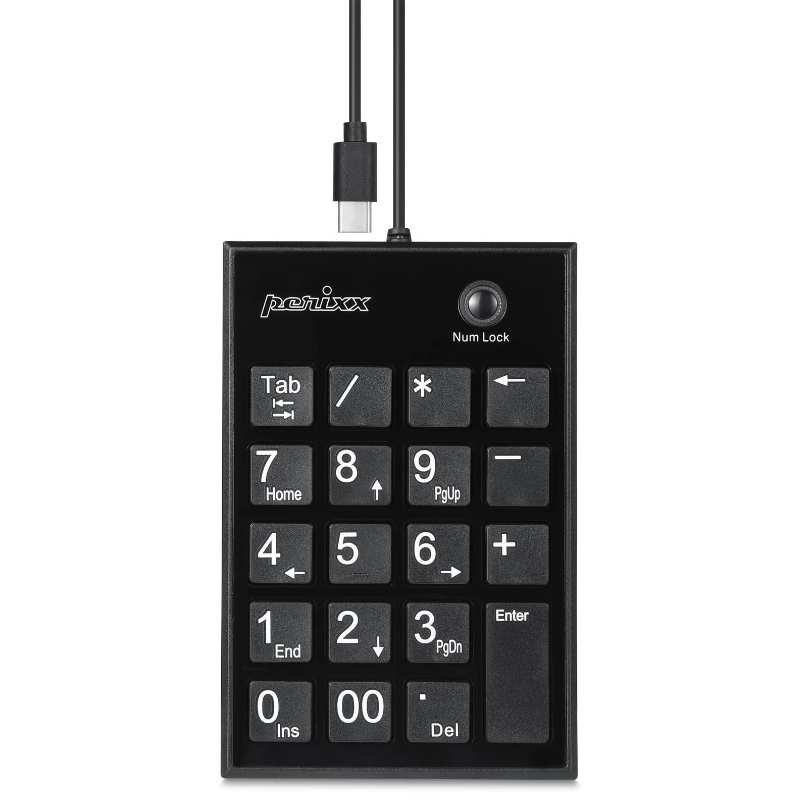 

Perixx Wired Type C Keypad Pantograph Thin Includes 2 USB Compatible with Warranty Black C PERIPAD-202C - Key, Type, Hubs, Tablets/PCs [Genuine чорний