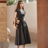 Olrain French Style V-Neck A-Line Dress