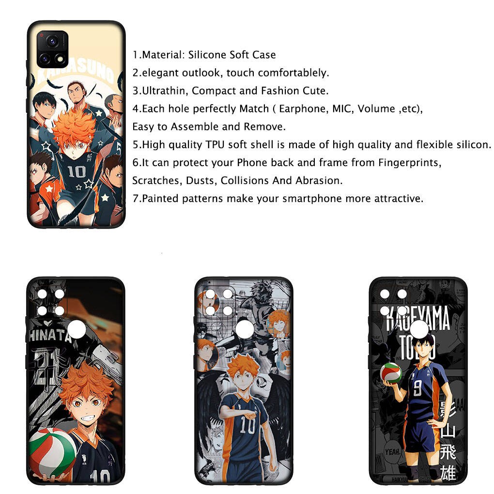 for Motorola Moto Edge 70 60 50 G54 G86 Samsung Galaxy S25 iPhone 17 16 15 Xiaomi Redmi Note 14 Pro Max Phone Case Cartoon Hinata Shoyo Haikyuu Cover