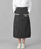 Seinteukeulu 7Pk Denim Long Skirt 7Pls-1308 Black Denim