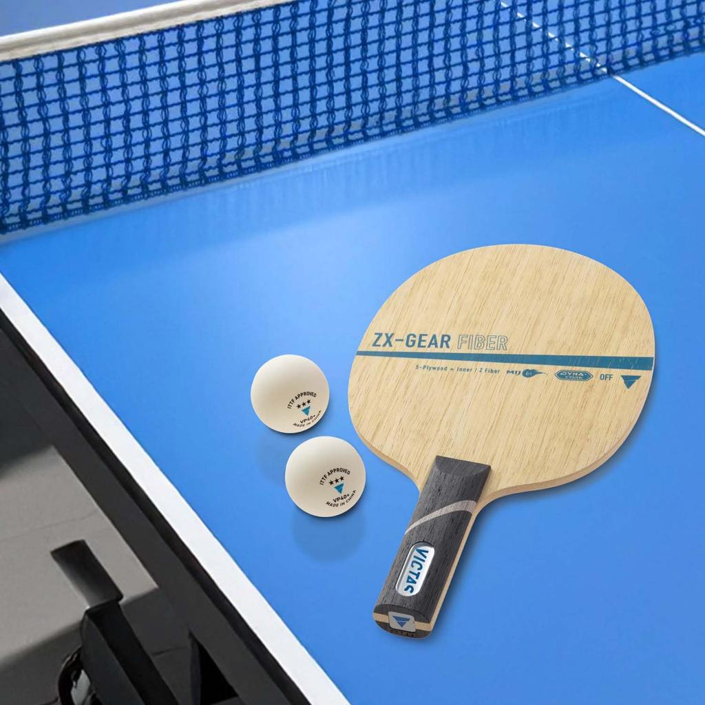 VICTAS Table Tennis Racket FIBER Shakehand Offensive Special Material Straight 029005 ZX-GEAR