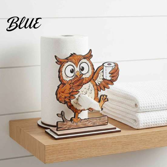 Funny Animal Toilet Roll Stand Paper Holder  Creative Shape Dispenser  Vertical Stable Tissue Rustic Log Style Storage Rack  Solid Wood for