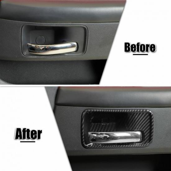 Innen Türgriff Schale Abdeckung Zierleisten für Dodge Challenger 09-14 Kohlefaser