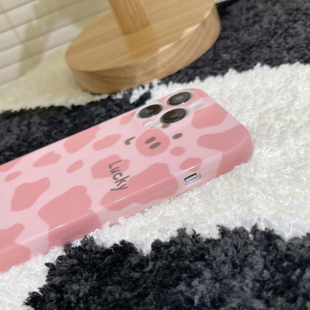 Leopard Pink Pig Cartoon Lovely Ins Capa For Iphone 11 12 Promax 14 Plus 13 Pro Max Soft Silicone Cute Shell Phone Case