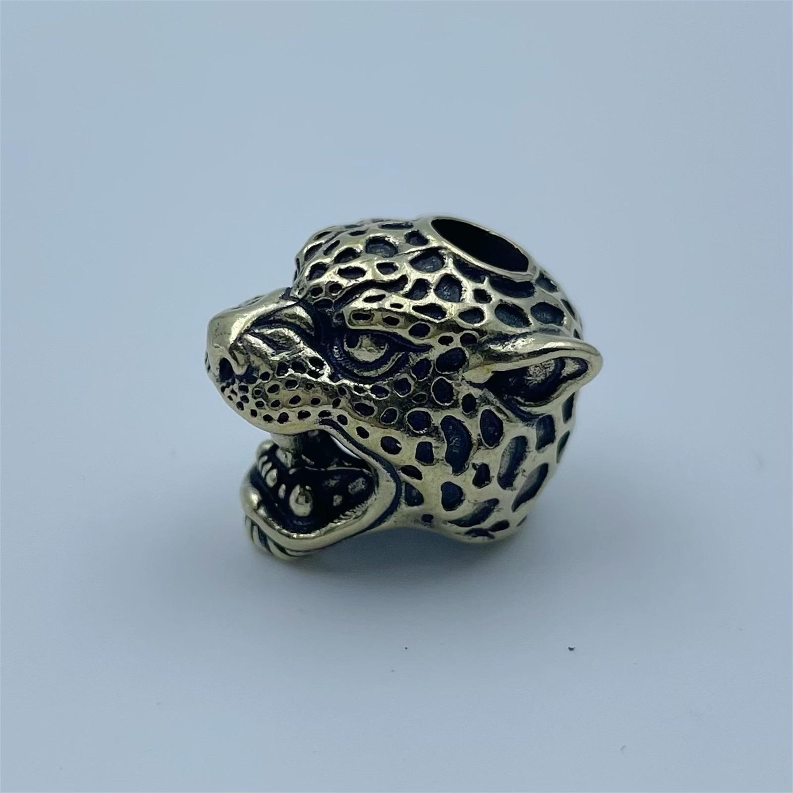 

Аксессуары для улицы Латунный кулон-нож, Кулон в виде головы леопарда, Брелок, Кулон из паракорда One Size бронзовый