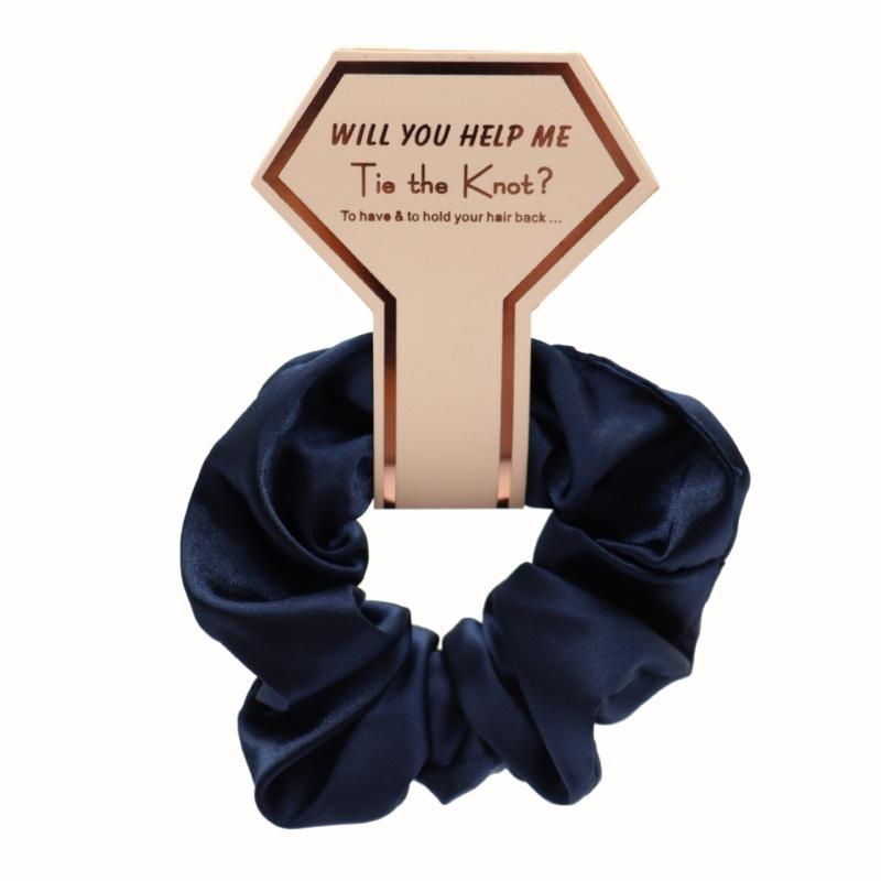 Bridesmaid HairPiece Hair Scrunchies Ponytail Holder Wedding Party Accessories Bridesmaid Scrunchies Proms Gifts 5PCS