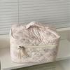 Floral Plaid Quilted Makeup Bag - Large Capacity, Portable Wash Bag