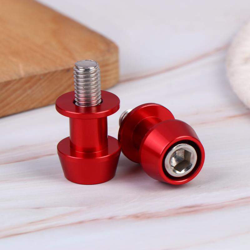 2 Stuks 8/10 Mm Aluminium Motorfiets Stand Swingarm Spoelen Slider Stand Schroef Swingarm Motorfiets Accessoire