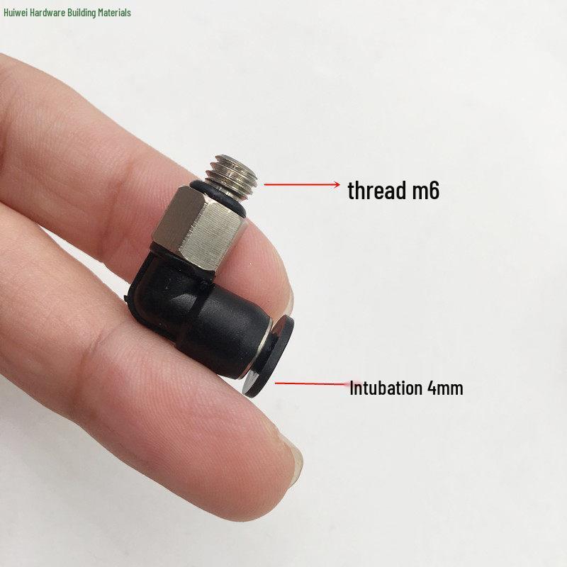 Pneumatic Mini Push-in Connector Set: PC4/6-M5, POC3-M5/4-M6, PL4-M3 Elbow