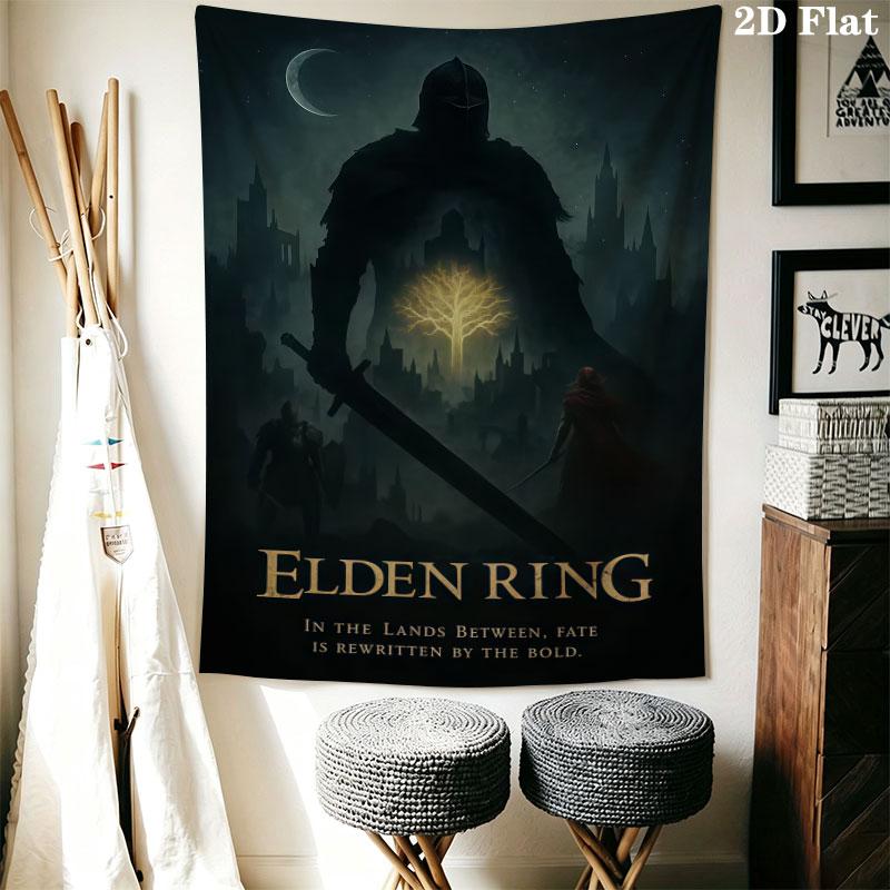 Elden Ring Land Wall Hanging Printed Fabric Blanket Decorative Tapestries for Bedroom Living Room Home Decor