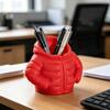 Puffer Jacket Pen Holder, 3D Printed Desk Organizer, Novelty Stationery Holder for Office Home, Creative Gift for Kids Students
