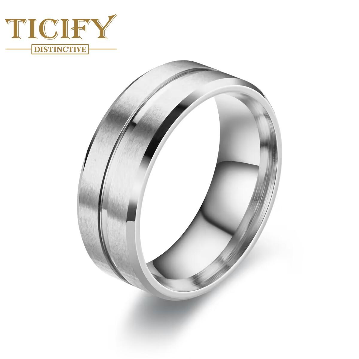 

Кольцо из титановой стали для мужчин, европейское и американское нишевое простое парное кольцо с матовой матовой поверхностью 13 серебряный