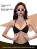 Female Summer Thin Thin Shoulder Belt Back Invisible Front Button Type Hanging Neck Triangle Cup Underwear