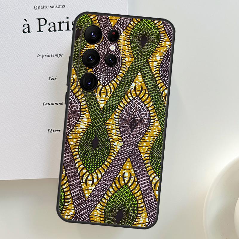 

African Style Fabric Print Case For Samsung Galaxy S26 Ultra S25 S24 S22 S21 S23 Ultra Plus S10 S20 S25 FE Phone Cover Galaxy S23