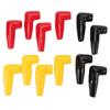 12PCS Battery Terminal Boots Insulating Covers 4 Red 4 Black 4 Yellow Protector Cable Lug Caps for Auto Marine
