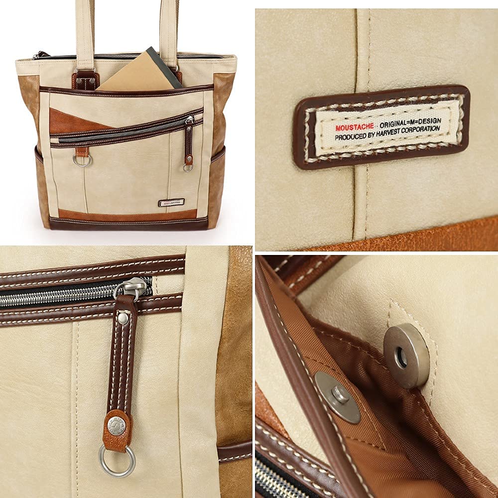 Tragetasche für Herren und synthetisch A4 braun [Schnurrbart] Damen, Leder, Größe, VHW-5532,