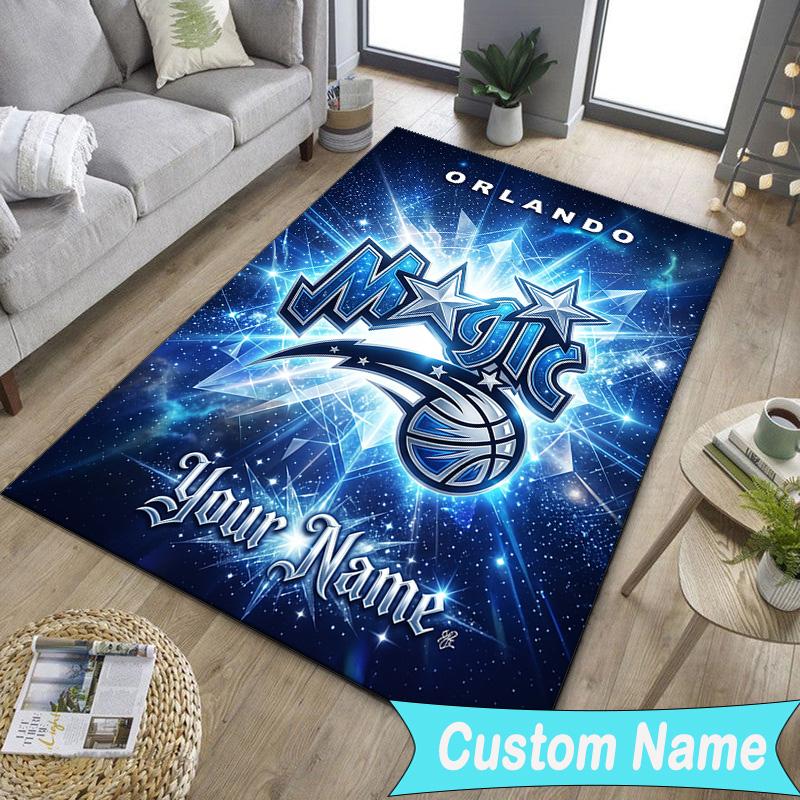 Custom Namebasketball Orlando Logo Carpet, Indoor Rug, Chair Rug, Living Rooms, Doormat Made From Polyester Home Decor Birthday Christmas Gifts
