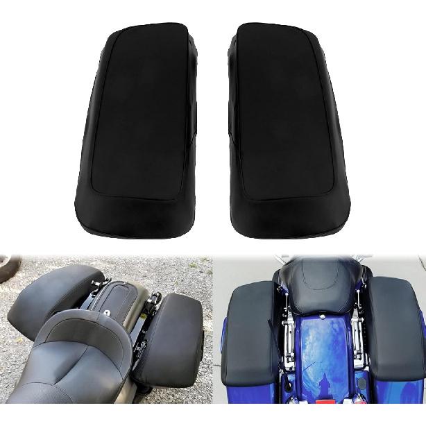 HDBUBALUS Saddlebag Lid Bra Covers PU Leather Waterproof Fit for Harley Touring Street Glide Road King Road Glide Electra Glide Ultra 2014-2023