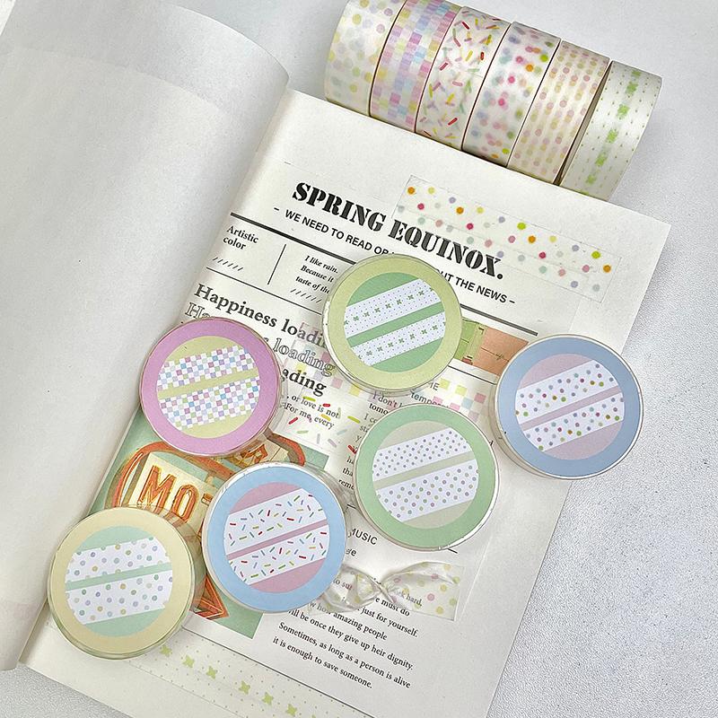 MINKYS 7pcs/lot Black Cat Decorative Tape Cute Cartoon Creative Washi Tape School Stationery