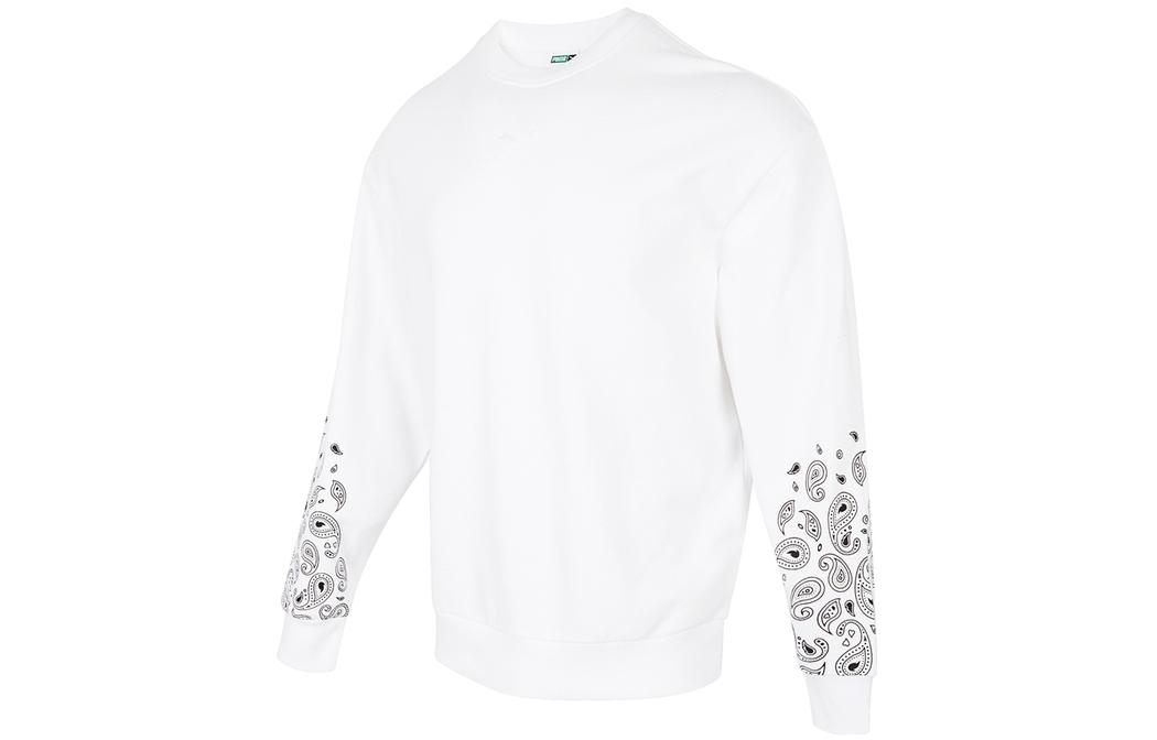 PUMA Sweatshirts Unisex White Crew Neck Moderate Regular 539522-02 XL