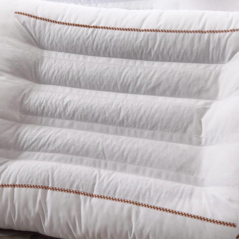 Orthopedic Cervical Support Pillow With Buckwheat Cassia Seed Lavender Filling Cotton Cover Firm Shape Retention Adults
