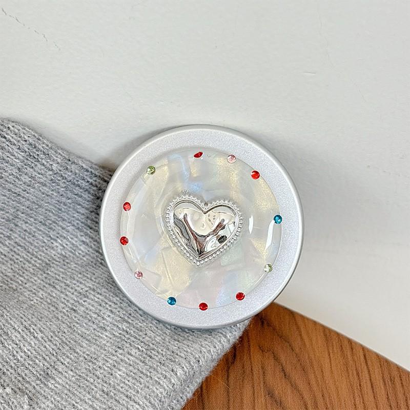 

Dot Diamond Love Bow Flower Phone Airbag Bracket Electroplating Magnetic Expansion Simple Desktop Lazy Support Stand