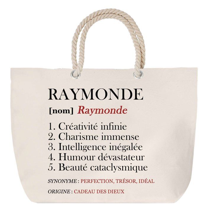 Sac de plage - PLANETEE - Raymonde - anse corde - grand format - personnalisable