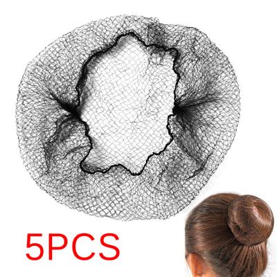 5 pezzi da donna, balletto, danza, pattinaggio, snood, rete per capelli, copertura per panino, materiale in nylon nero