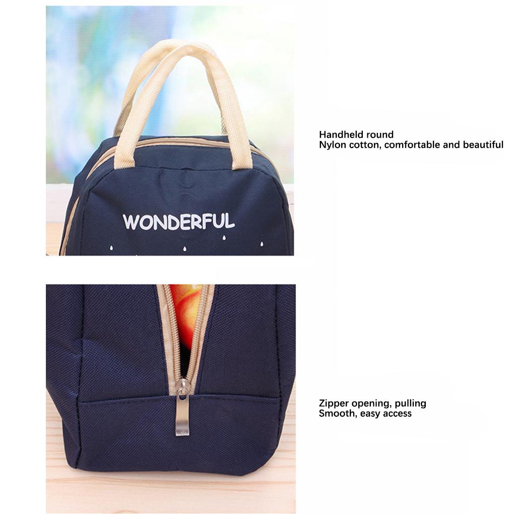 Portable Insulated Thermal Lunch Box Carry Tote Storage Bag Travel Picnic Pouch