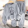 Women Suits Sets Large Size Pullover Sweatshirt Pants Thickened Top Longs Pants Two-piece Oversize 2PC Suit