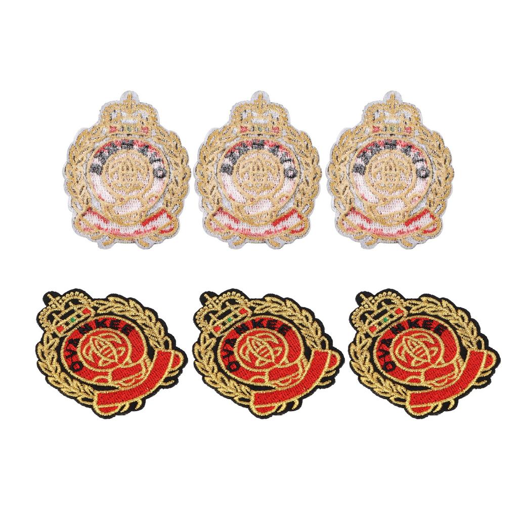 6 stuks Patches Modieuze Badge Stijl Stof Sticker DIY Accessoires voor Hoeden Rugzakken