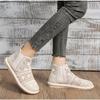 Fashion New Women's Breathable Mesh Sandal Boots Summer Shoes Lace Walking Shallow New Solid Non Slip Casual Shoes Women Vulcanize Shoes
