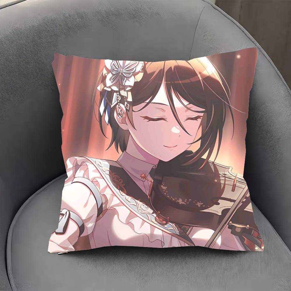 Yashio Rui Anime BanG D-Dream Pillow Case Fashion Square Pillowcase Bedroom Sofa Room Ins Decoration Leisure