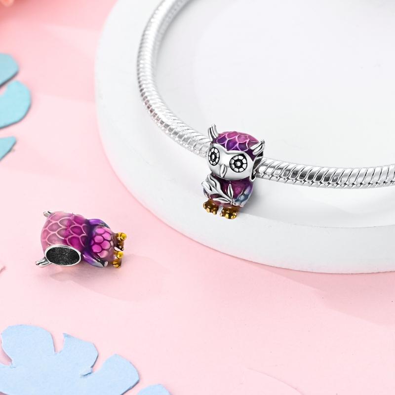 Animal Shapes Owl Charm Bead Component Bead Components Compatible With Bracelets Necklace Designed For Women Pendant Bead Components Bead Components
