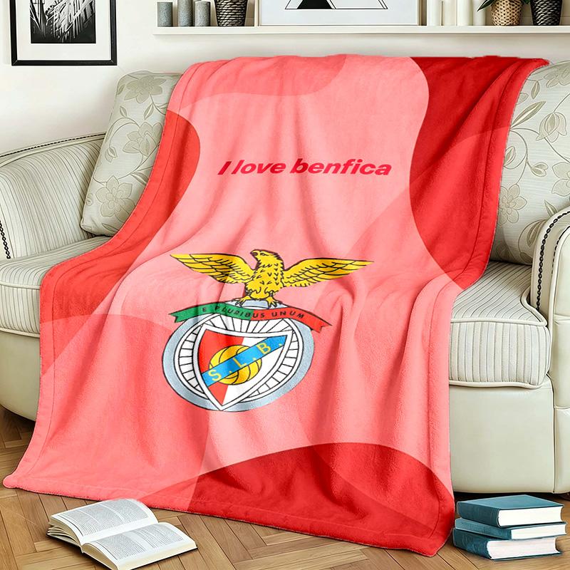 Sport Lisboa e Benfica Theme Blanket Suitable For Beds Sofas And Camping Perfect For Both Men And Women Comfortable Bedding All Year Round