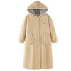 Couple Nightgown Autumn and Winter Thickened Fleece Coral Fleece Cardigan Pajamas Can Be Worn Plush Men's and Women's Hooded Bathrobes