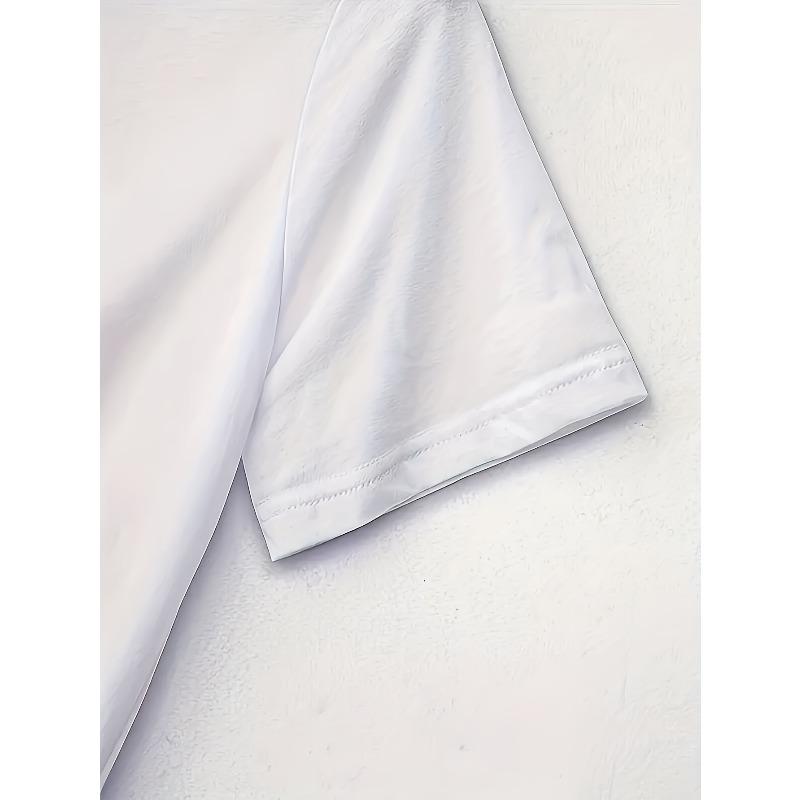 Evropská velikost Módní tričko s grafickým potiskem Krátký rukáv Kulatý výstřih Univerzální ležérní top Jaro Léto Dámské oblečení