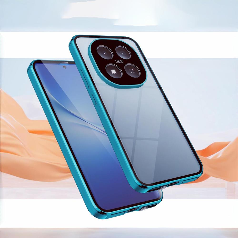 Case for Xiaomi Redmi Note 15 Pro Plus 5G / Poco M8 Pro 5G, Magnetic Dual Glass, Blue