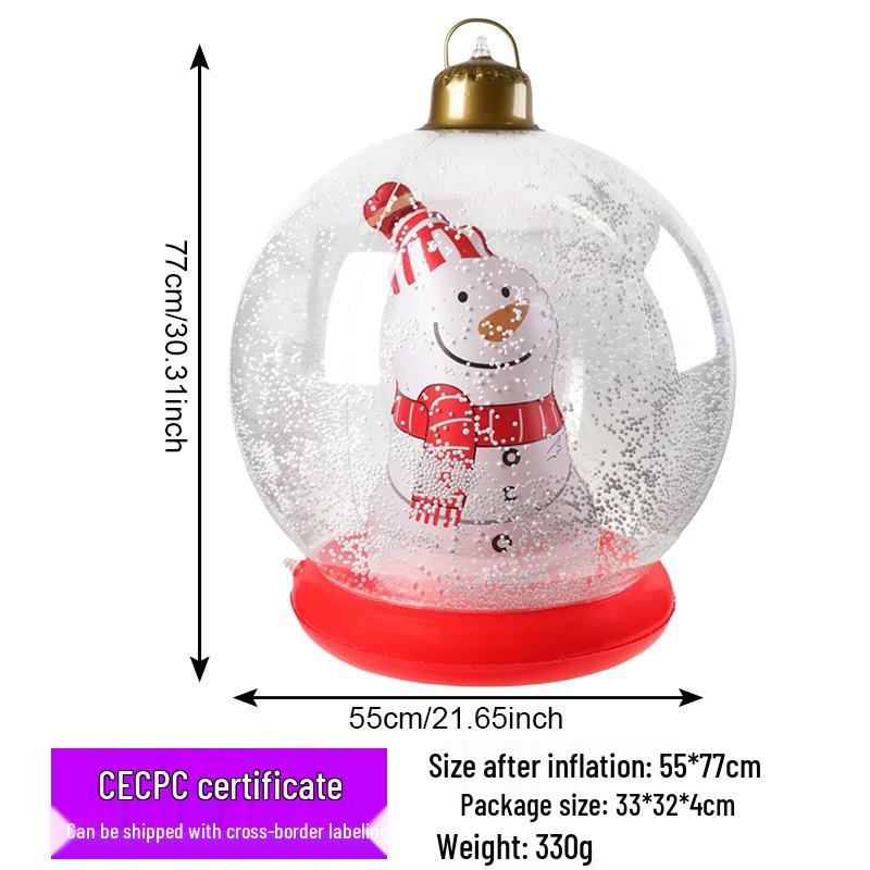 New Inflatable Christmas Ball for Outdoor Courtyard Decor and Party Decorations