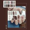 3D Leopard Nail Sticker Decals DIY Creative Fake Nail Wraps Tips Nail Manicure Art Patchs Full Cover Nail Polish Sticker
