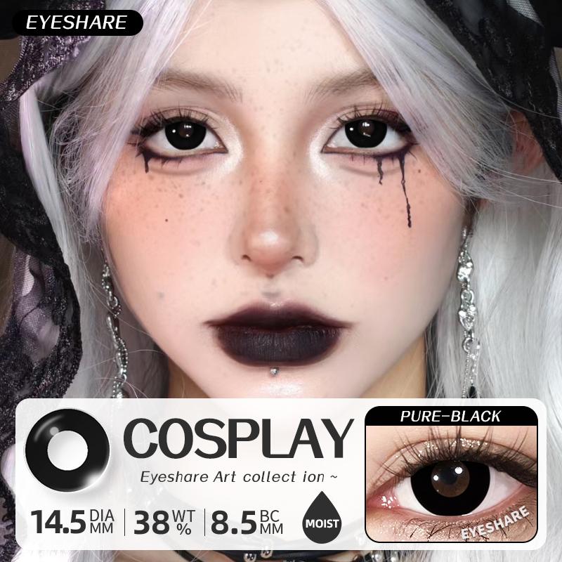 1 Pair Halloween Color Contact Lenses for Eyes Red Cosplay Eyes Lens White Multicolored Lenses Yearly Blakc Lenses