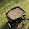 Walk Behind Spreader, 60LBS Capacity, Push Spreader with Hopper Grate, 0-9.8 Ft Spreading Width, 8 In All Terrain Pneumatic Tires, Garden & Lawn