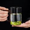 Heat Resistant 100ml Glass Mug with Walnut Handle for Coffee Tea Hot and Cold Drinks Suitable for Home Office Breaks 1/2pcs