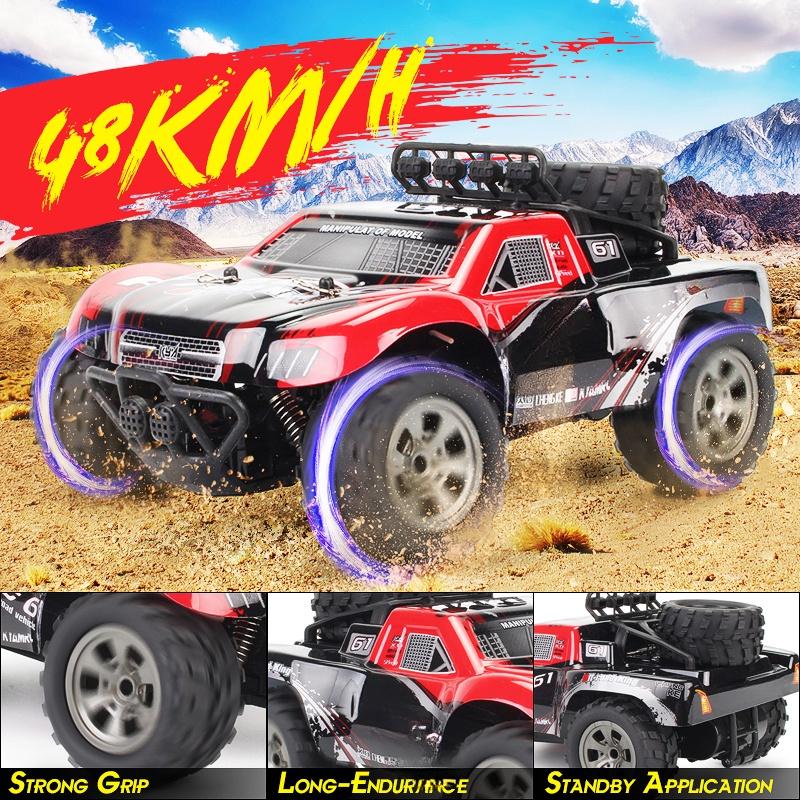 1:18 Remote Control Car High Speed RC Electric Truck Off-Road Vehicle 50 KM/H Red/Grey