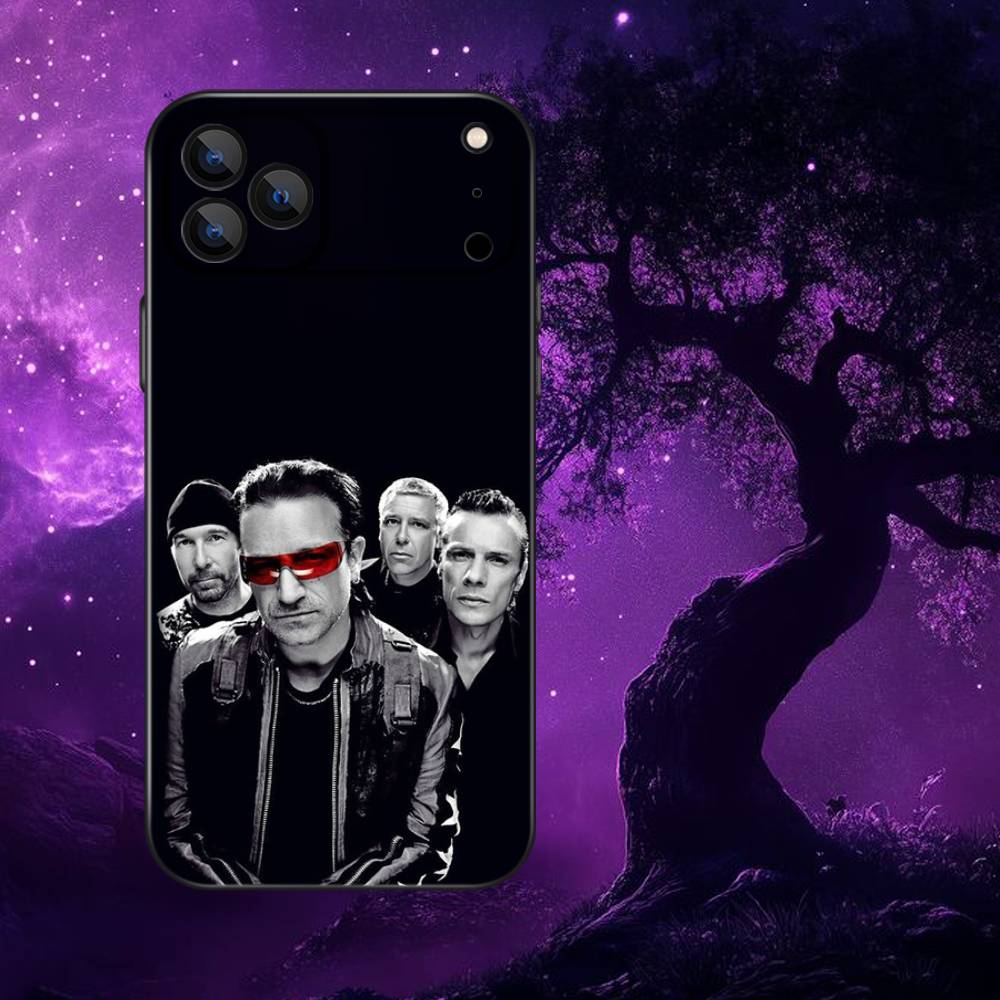 Band U2 Pop Phone Case For iPhone 17,16,15,14,13,12,Pro,Max,Plus,E,SE4,Air,Mini Black Soft Box