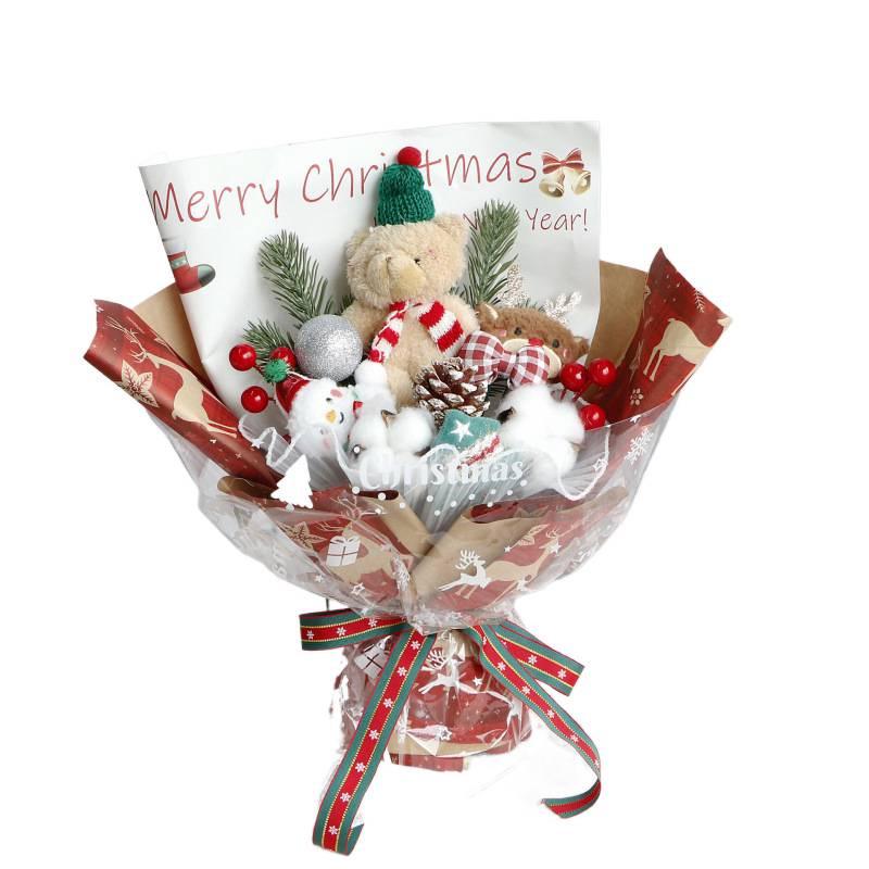 Kreatives Weihnachts-Teddybär-Bouquet zum Geburtstag der Freundin oder für Heiligabend