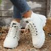 New Winter Men's Waterproof Laced-up Martin Boots, Comfortable and Warm Snow Boots, Versatile Padded Cotton Shoes