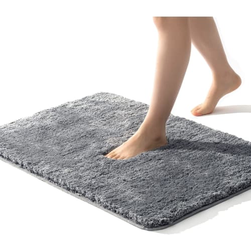 RECYCO Foot Mat, Antibacterial and Deodorizing, Solid Dark Gray, 50x80cm
