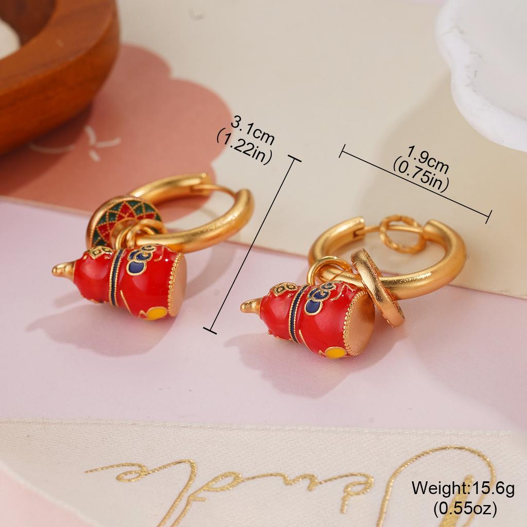 New Spring Pearl Flower Earrings Niche Design Premium Earrings 2026 Enamel Temperament Non-collision Earrings